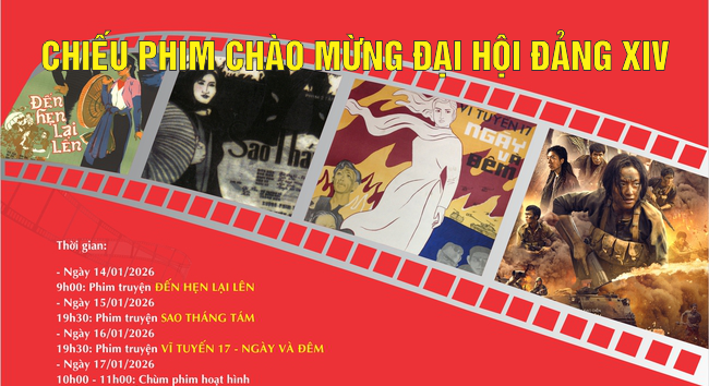 Chương trình chiếu phim chào mừng Đại hội Đảng XIV: Lan tỏa giá trị Điện ảnh Cách mạng Việt Nam