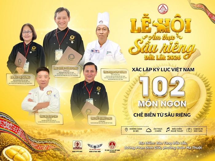 Lễ hội Sầu riêng Đắk Lắk năm 2026: Nâng tầm chuỗi giá trị và thúc đẩy du lịch