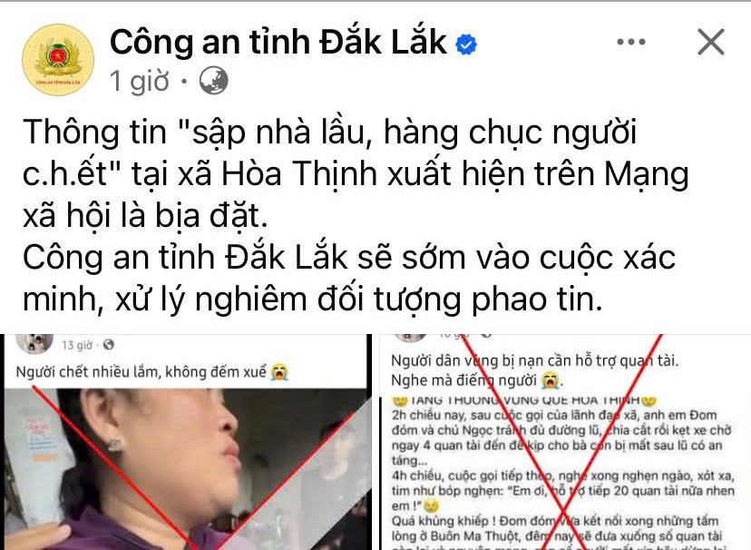 Bác bỏ tin đồn "hàng trăm người chết do lũ", Đắk Lắk đang dốc toàn lực hỗ trợ người dân