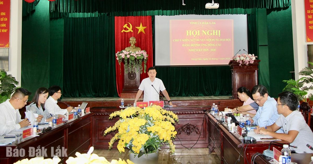 Chuẩn bị kỹ lưỡng công tác tổ chức Đại hội Đảng bộ phường Sông Cầu